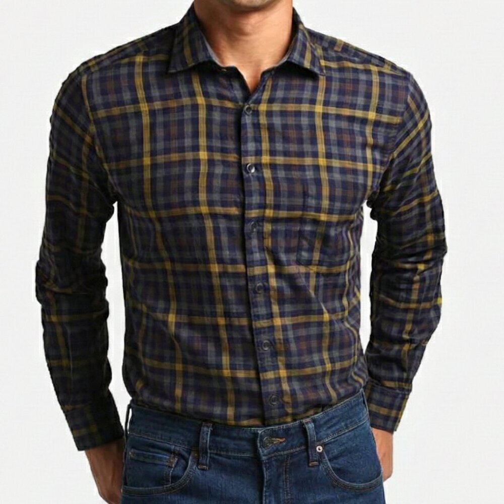 Rodd and Gunn Sport Fit Dress Shirt Check Italian Supima Cotton Large Stanaway